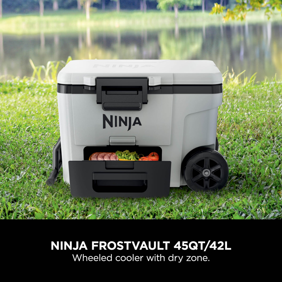 Ninja FrostVault Heavy-Duty Insulated Cool Box, Wheeled Premium Cooler
