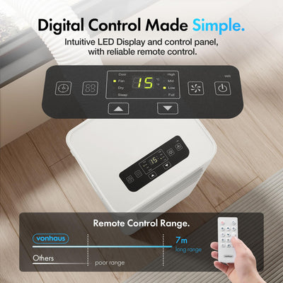 12000 BTU Smart Portable Air Conditioner with WiFi, Remote Control & 4-in-1 Modes