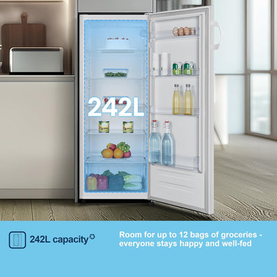 Freestanding Larder Fridge 242L 55cm White E Rated