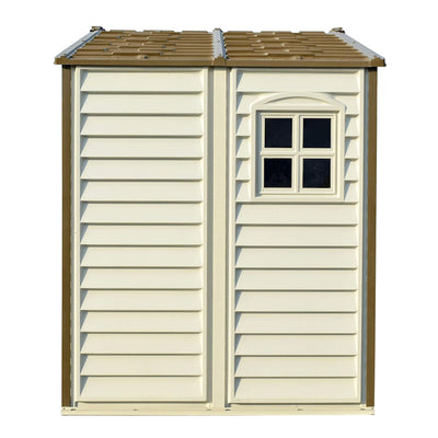 Plastic Garden Storage Shed 8 X 6 Ft Brown Double Doors Lockable