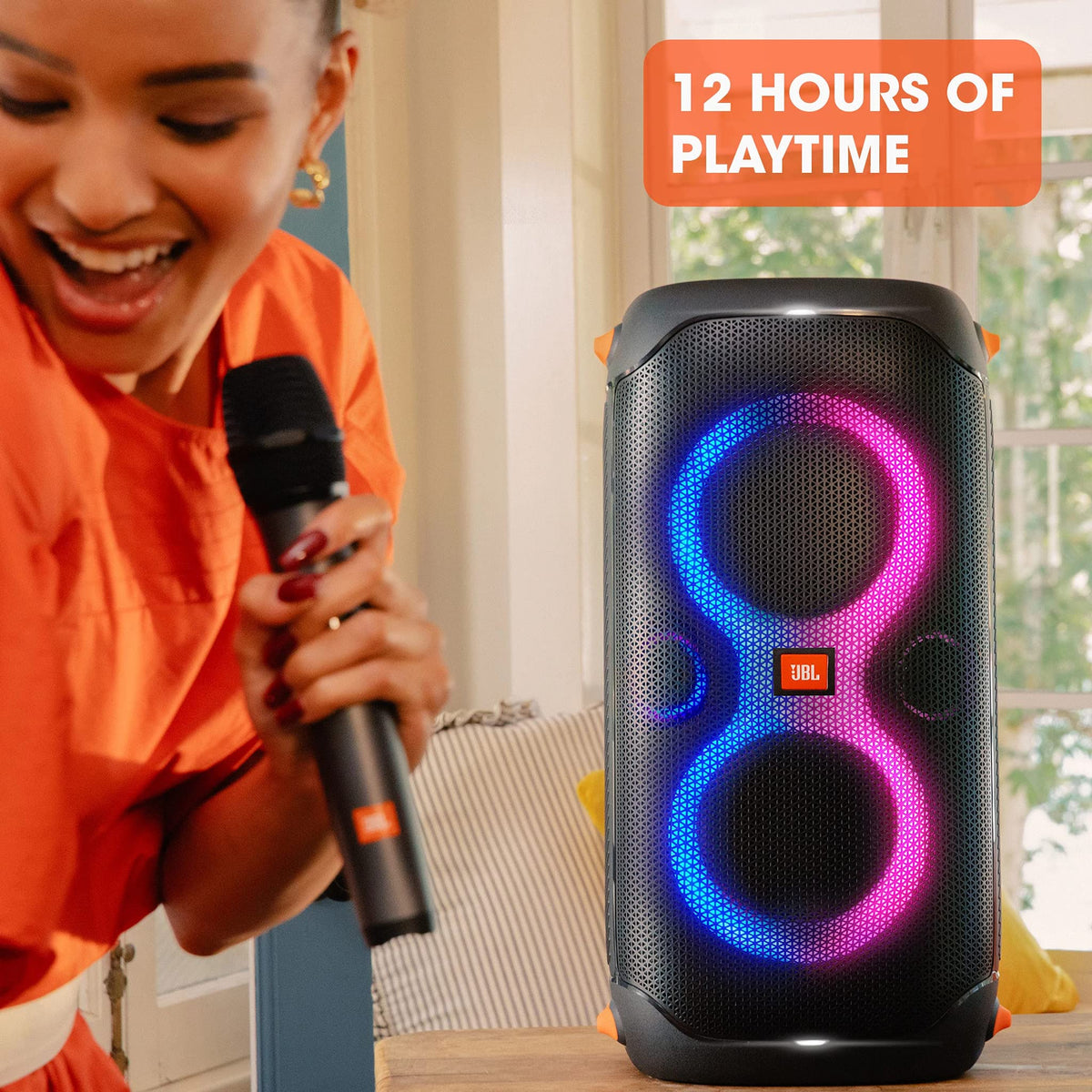 JBL PartyBox 110 in Black - Portable and Rolling Bluetooth Party Speaker