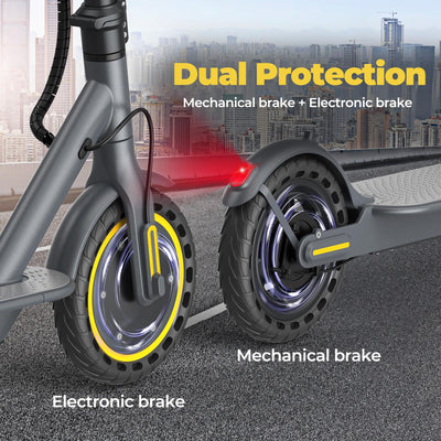 Riceel Electric Scooter, Max Speed 25 km/h, Max Range 20/30Km, 8.5" Solid Tire