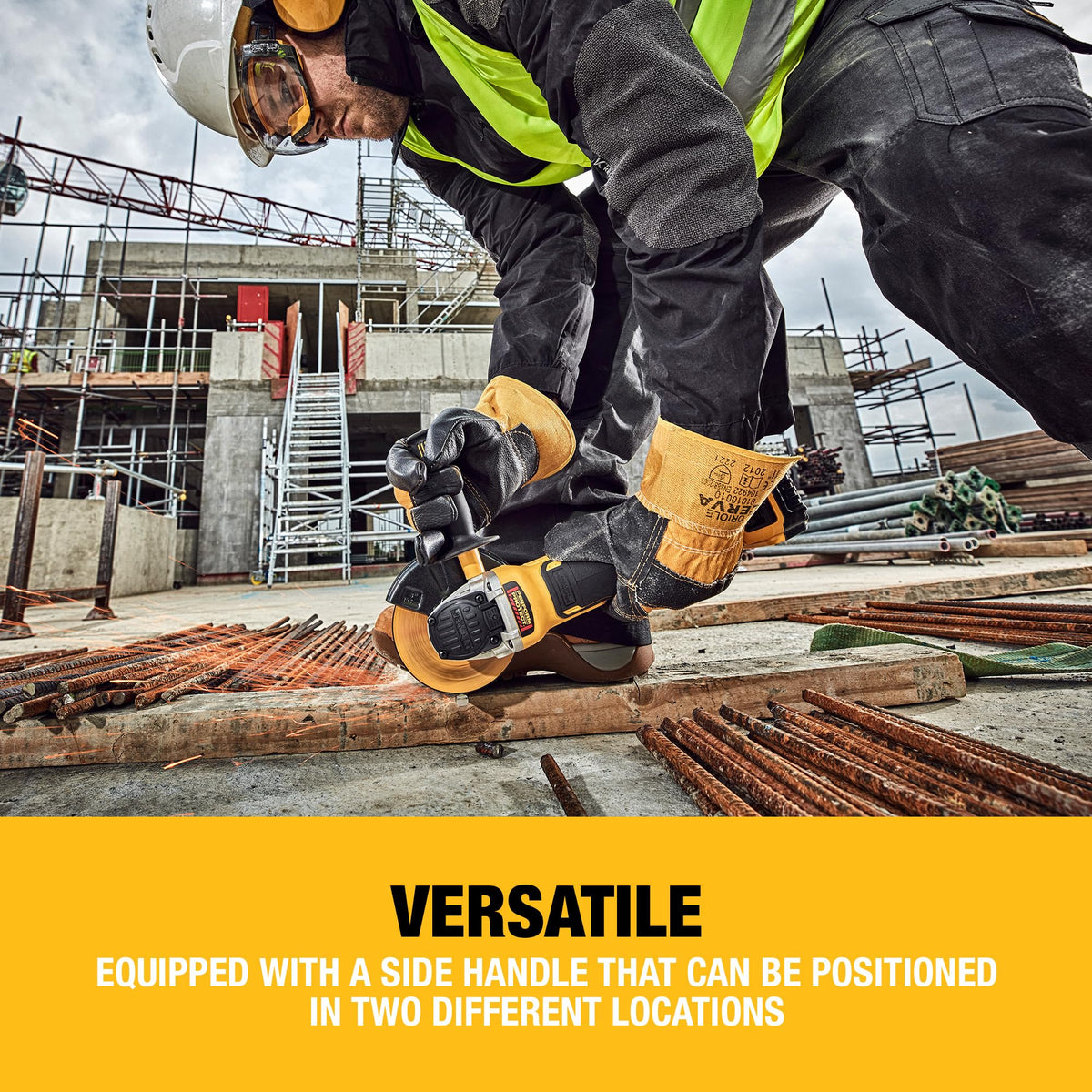 DEWALT 18V XR Brushless 125mm Paddle Switch Angle Grinder - Tool Only in TSTAK, DCG406NT-XJ