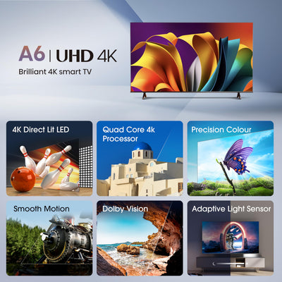 Hisense 50 Inch 4K Smart TV 50A6NTUK - Dolby Vision, Game Mode PLUS
