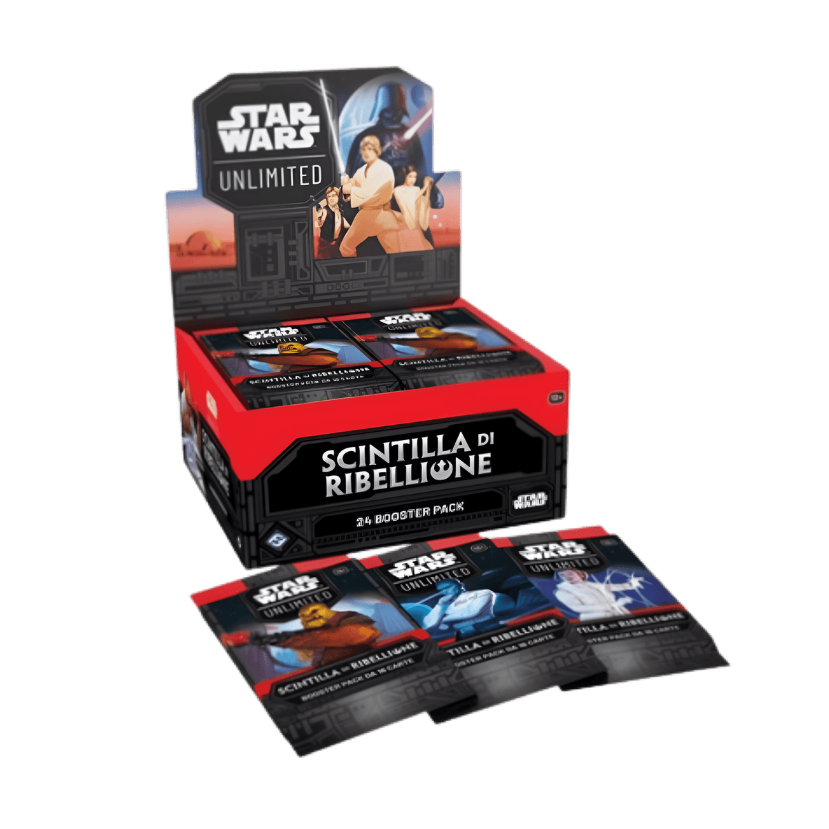 Star Wars: Unlimited Scintilla di Ribellione Booster Display da 24 Buste (ITA)