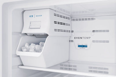 Frigidaire 28 Inch Top Freezer Refrigerator with 13.9 Cu. Ft. Capacity, Adjustable Glass Shelves, Humidity-Controlled Crispers, Half-width Deli Drawer, LED Lighting, EvenTemp® Cooling System, ADA Compliant, and ENERGY STAR Certified: Black