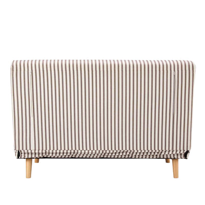 Seattle Double Click-Clack Sofa Bed in Woven Chocolate Stripe with Removable Back Cushions